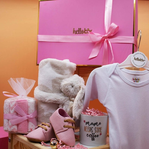 Hellobox cadeau pour nouveau-né avec couverture pour bébé et peluche (17 pièces)